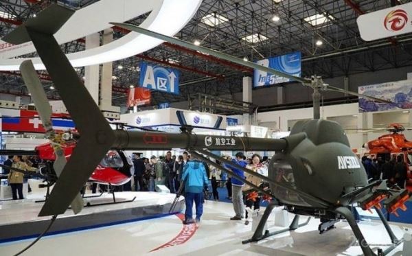 Китай представил беспилотный вертолет вооруженный ракетами (3 фото)